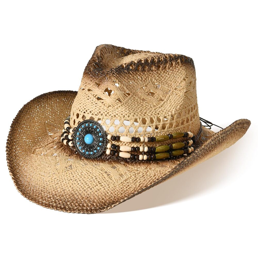 9815 Straw Cowboy Hat Straw Cowgirl Hat Summer Western Cowboy Hats